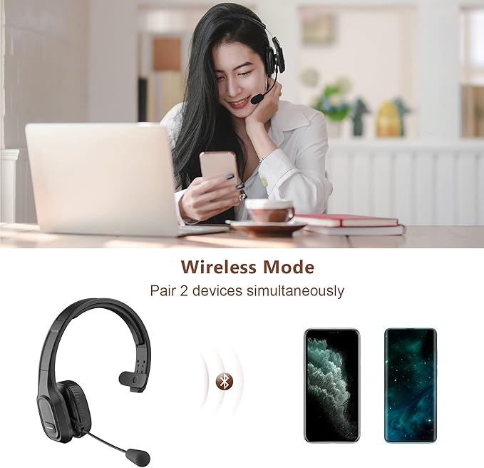COMEXION Trucker Bluetooth Headset V5.0, Wireless Headset - Image 4