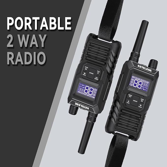 Ketelese T4 Walkie Talkies Long Range, IP67 Waterproof Dustproof Two Way Radio - Image 4