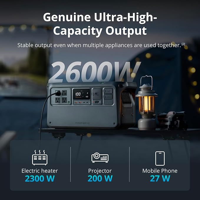 DJI Power 1000 V2 Portable Power Station, 1024Wh LFP Battery, Compact Size - Image 2