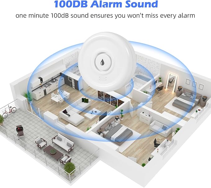 5 Pack Water Leak Detectors for Home, 100 dB Water Sensor Alarm Leak Detector - Image 4