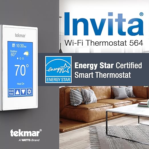 tekmar Invita Wi-Fi Thermostat | 2-Wire, Energy Star Approved, 2-Stage Cool - Image 3