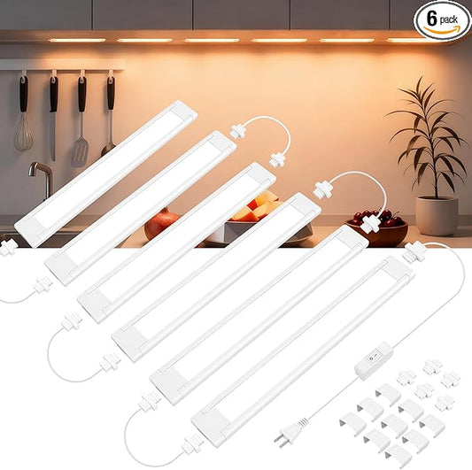 maylit Under Cabinet Lighting Plug in, Renter Friendly Lamp, Wired 110V 120V by maylit