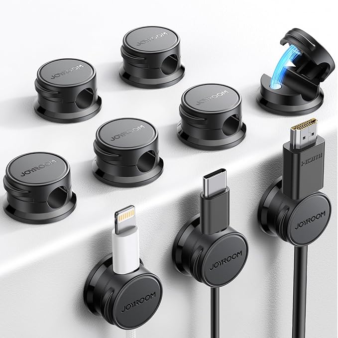 9 Pack Cable Management Cord Holder, JOYROOM Magnetic Cable Clips Adhesive Wire by JOYROOM