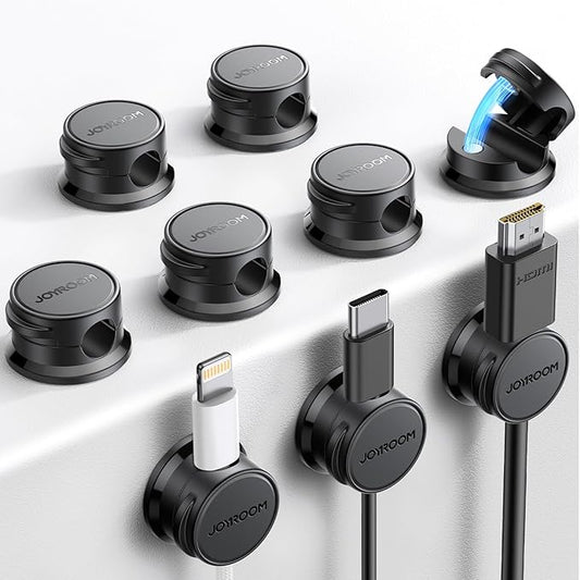 9 Pack Cable Management Cord Holder, JOYROOM Magnetic Cable Clips Adhesive Wire by JOYROOM