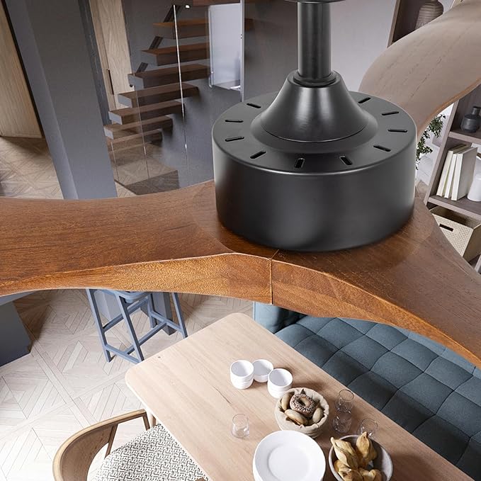 revoici 52 Inch Brown Wood Ceiling Fan - Image 6