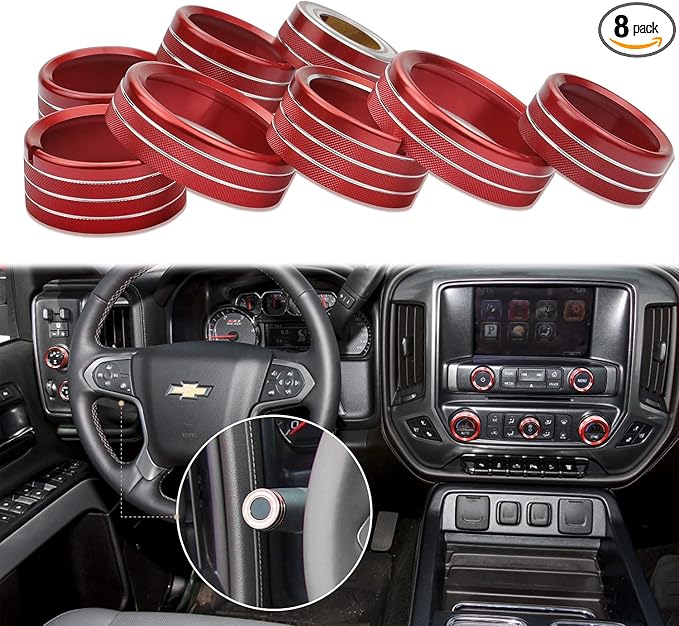 Kujunpao Radio Fan Climate Auto Menu Knob Control Button Trim Center Console by Kujunpao