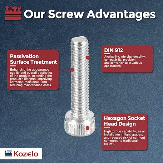 Kozelo 30pcs Socket Head Cap Screws - Image 3