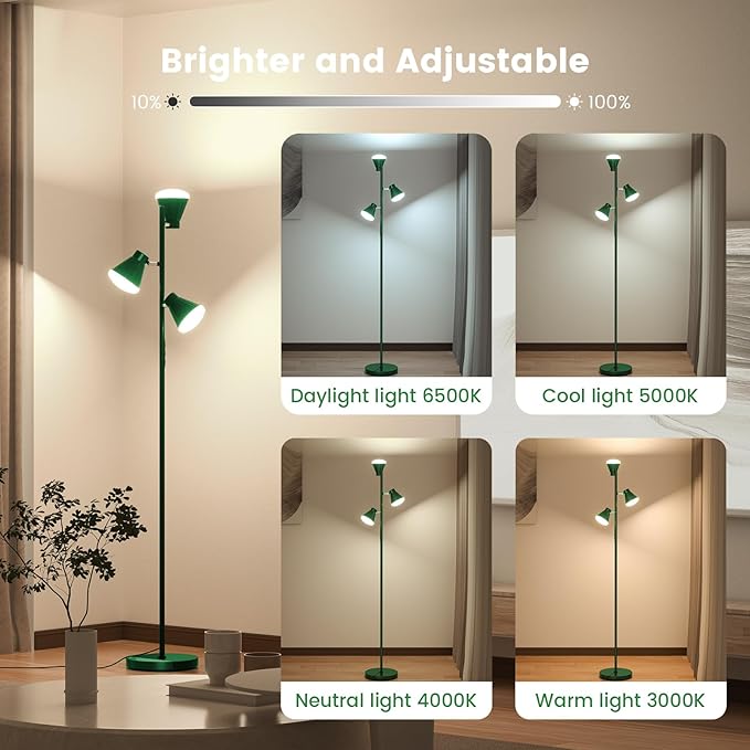 SIBRILLE 36W LED Tree Floor Lamp, Dimmable Tall Standing Lamp - Image 4