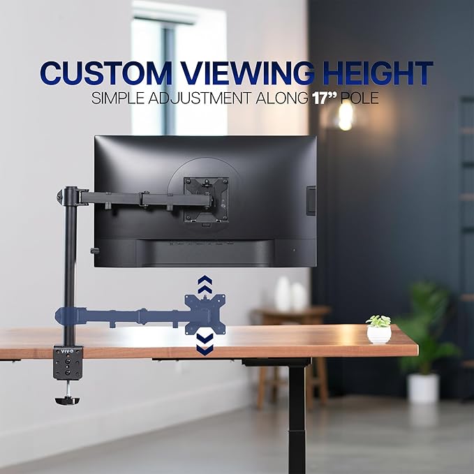 VIVO Single 13 to 38 inch Ultrawide Monitor Arm Desk Mount, Regular Screens up - Image 7