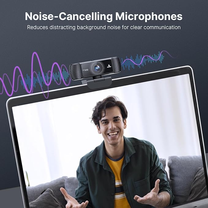 NexiGo 1080P 60FPS Webcam with Software Control and Microphone, w/Privacy Cover - Image 4