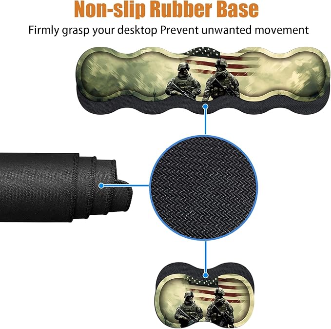 4 in 1 Ergonomic Keyboard Wrist Rest & Mouse Pad Wrist Rest Set, Large Gaming - Image 4