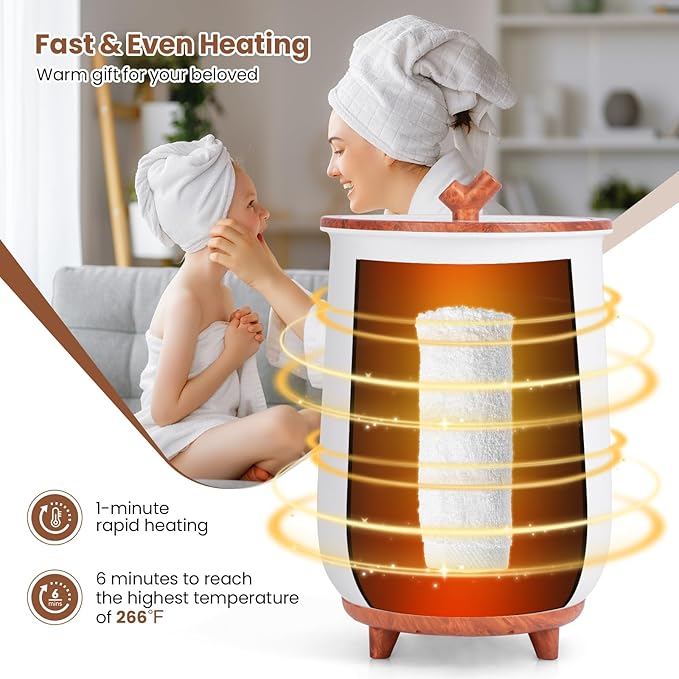 Tangkula Towel Warmer Bucket, 23L Large Luxury Bucket-Style Towel Warmer - Image 5