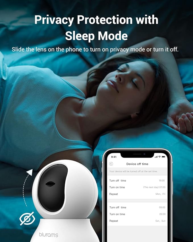 blurams Security Camera 2K, Baby Monitor Dog Camera 360-degree - Image 5