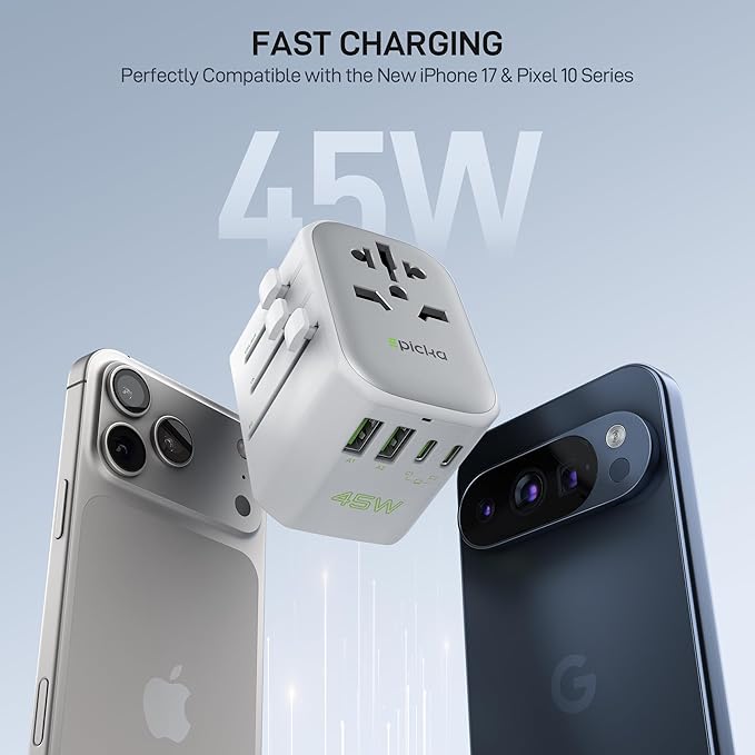 EPICKA Pulse 45W European Travel Plug Adapter, Universal Power Adapter - Image 2