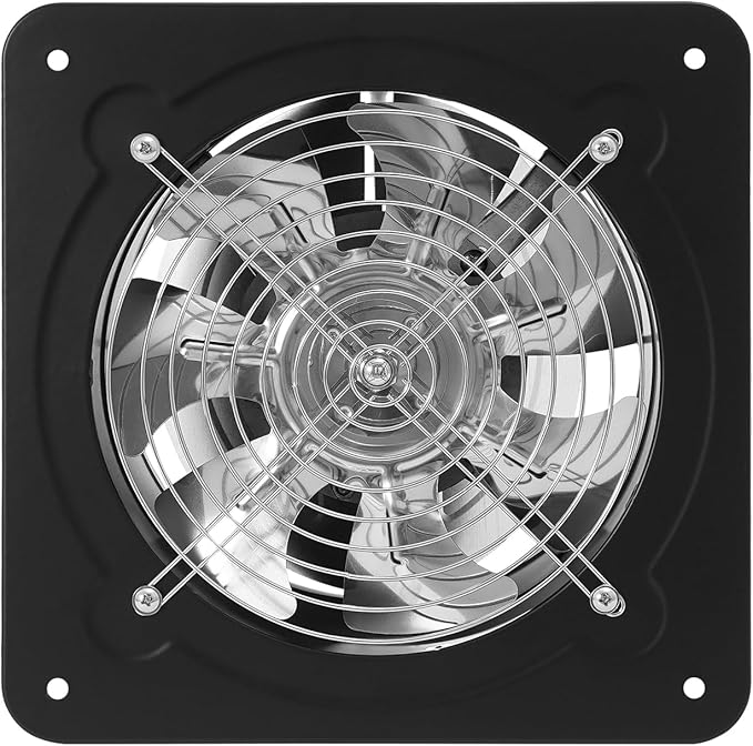 XUFOPLY 8 Inch Exhaust Fan, 110V 80W Wall Mounted Vent Fans 2600RPM Kitchen by GoodLucky