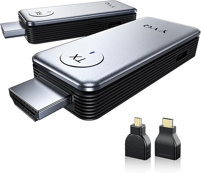 YVQ 2025 Upgraded Wireless HDMI Transmitter and Receiver, 4K Decode 1080P Output by Unknown