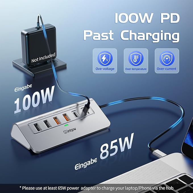 intpw P9R PRO USB C Hub Ethernet, 10Gbps USB C Docking Station 10-in-1 - Image 7