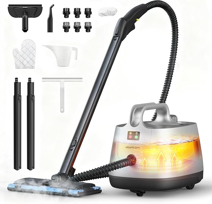 Aspiron Steam Cleaner, 293°F 58 PSI Powerful Multipurpose Handheld Steam Mop by aspiron