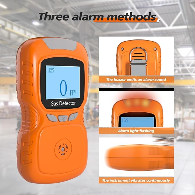 XLA Alert Clip Single Gas H2S Monitor, H2S Monitor Digital H2S Monitor - Image 4