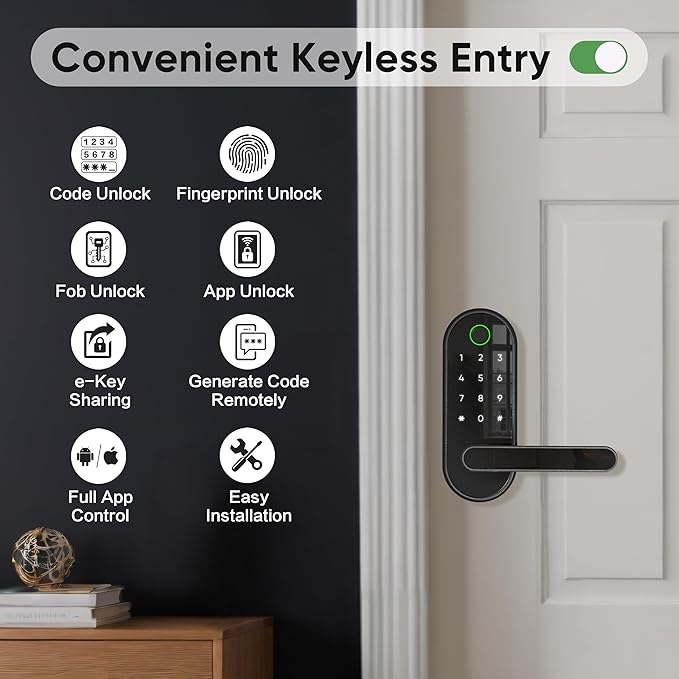 Keyless Entry Fingerprint Digital Smart Lock - Image 6