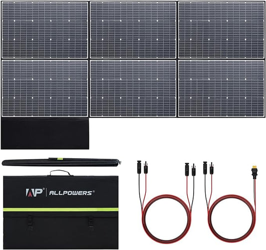 ALLPOWERS SP039 600W Foldable Solar Panel, 24% Efficient IP66 Waterproof by ALLPOWERS