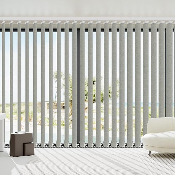 Blindify Motorized Vertical Blinds, 3-Layer Grey - Image 2