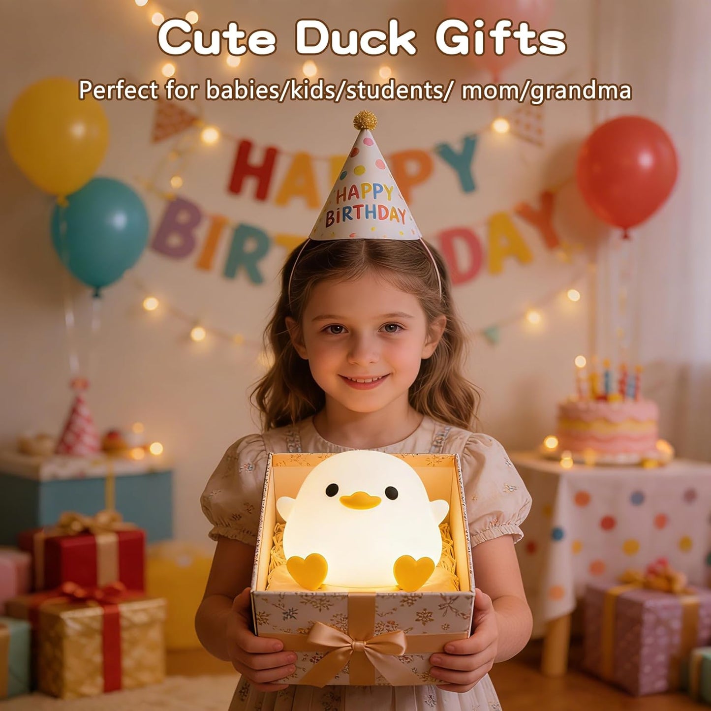 FAMIDUO Duck Night Light, Squishy Silicone Bedside Light for Baby Nursery | BPA-Free Silicone,Dimmable,20min Timer,Rechargeable Touch Light , Cute DoDo Ducky Lamp, Boys Girls Room Decor, Gift for Kids