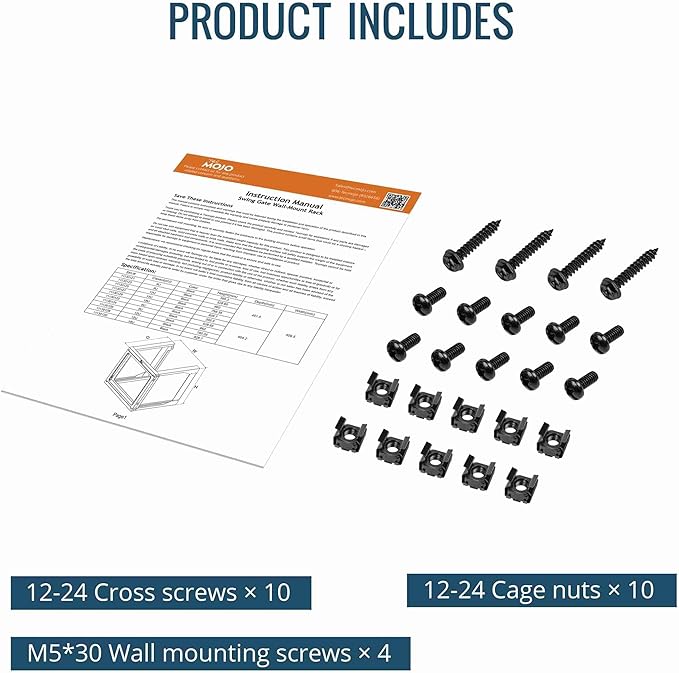Tecmojo 9U Wall Mount Rack, Server Rack, Open Frame Server Rack, Network Rack - Image 6