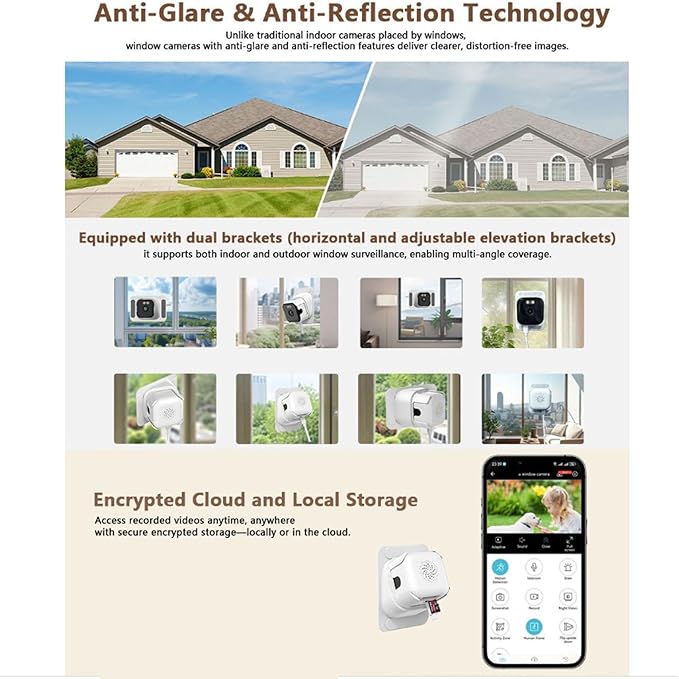 Diyeeni 2K 3MP Window Camera for Home Security - 5G/2.4GHz WiFi Wireless Camera - Image 3