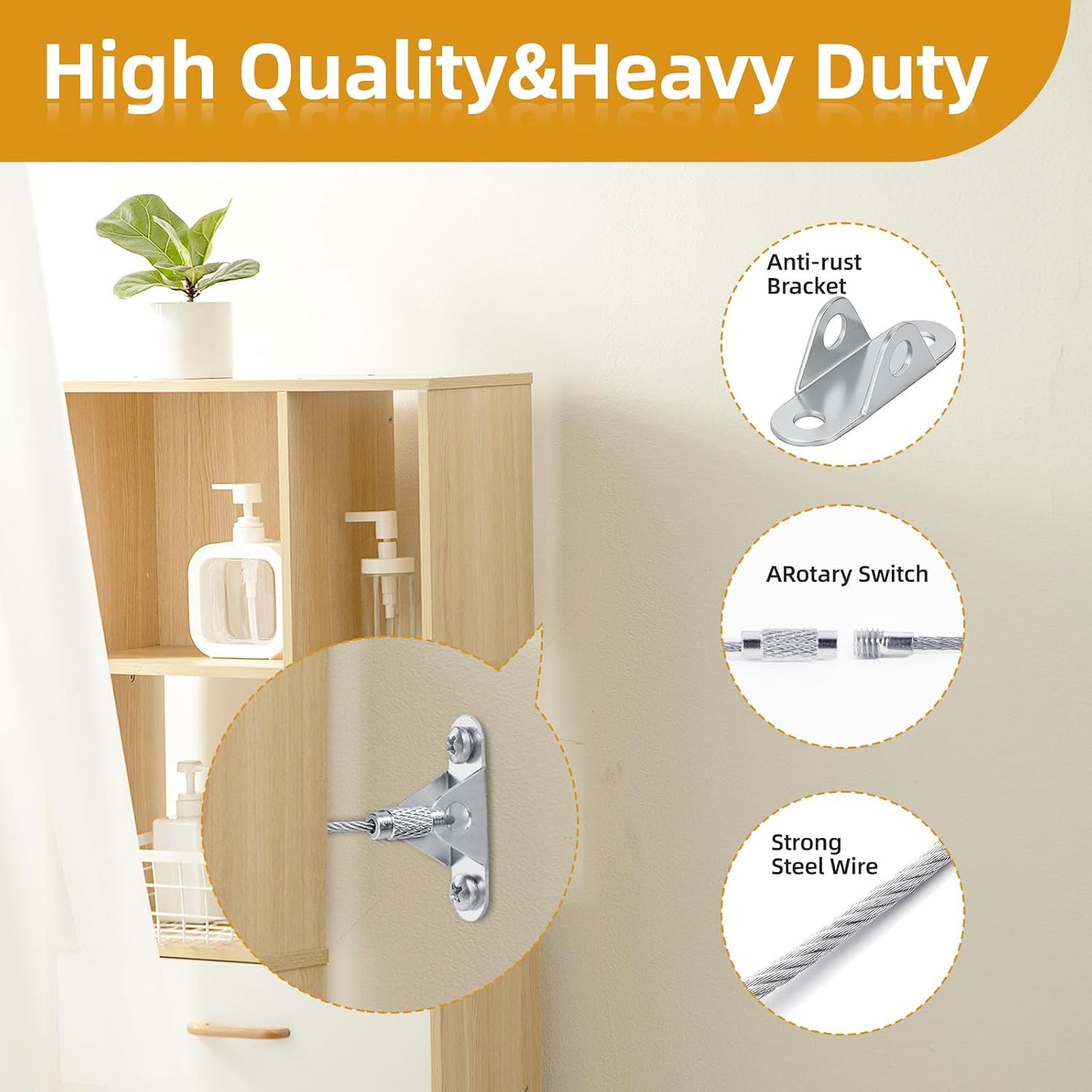 Furniture Anchors 10 Pack for Baby proofing and Furniture Wall Anchor, Wall Anchors for Baby proofing cabinets, Securing 400 lbs, Safety Essentials for Home