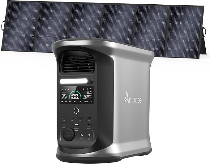 AMPACE 2400W Solar Power Station by EnerVikSolargeneratorforhomeuse