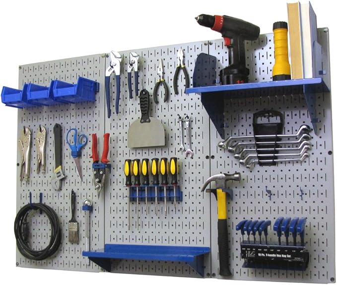 Wall Control Pegboard Organizer 4 ft. Metal Pegboard Standard Tool Storage Kit by Wall+Control