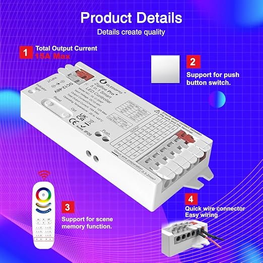 GLEDOPTO ZigBee3.0 LED Controller Pro Smart Home 5 in 1 RGBCCT RGBW RGB CCT - Image 2