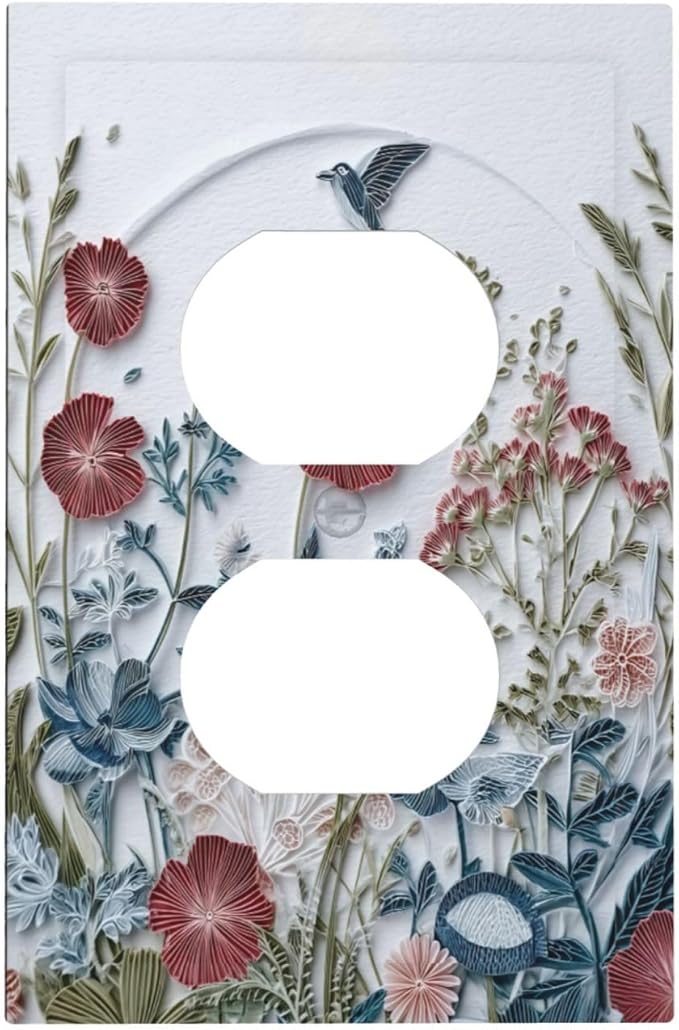 Bvtewkhz Wildflowers Flowers Floral Plants Duplex Outlet Wall Plate Cover by Unknown