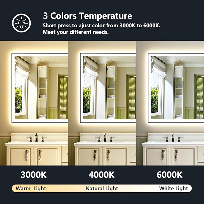 YEELAIT 66x36 Inch LED Bathroom Mirror - Image 5
