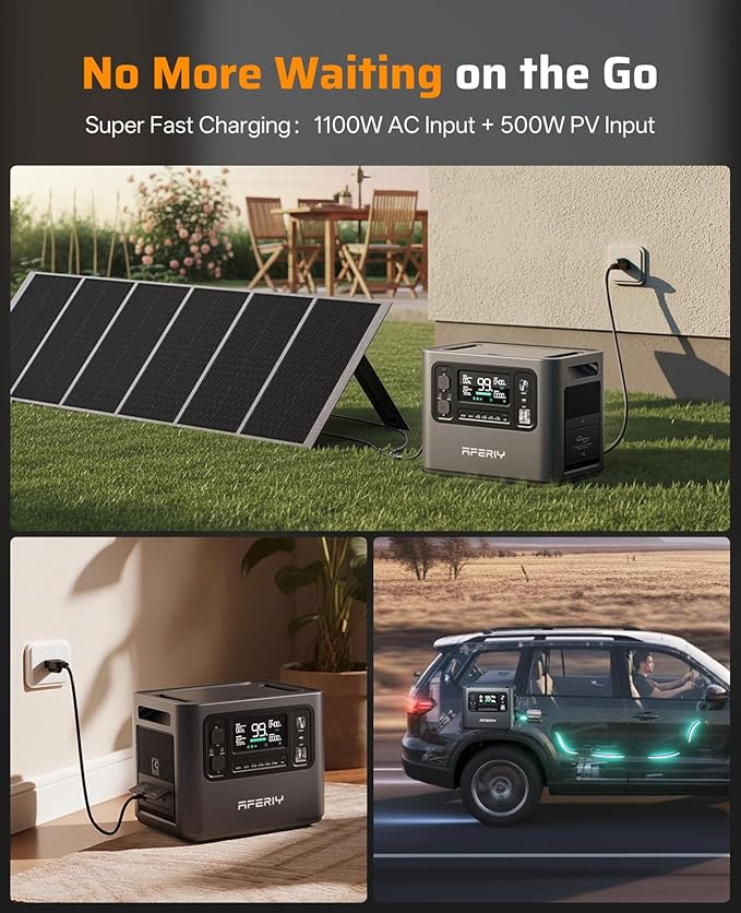 AFERIY P210 Portable Power Station 2400W, 2048Wh LiFePO4 Battery Generator - Image 2