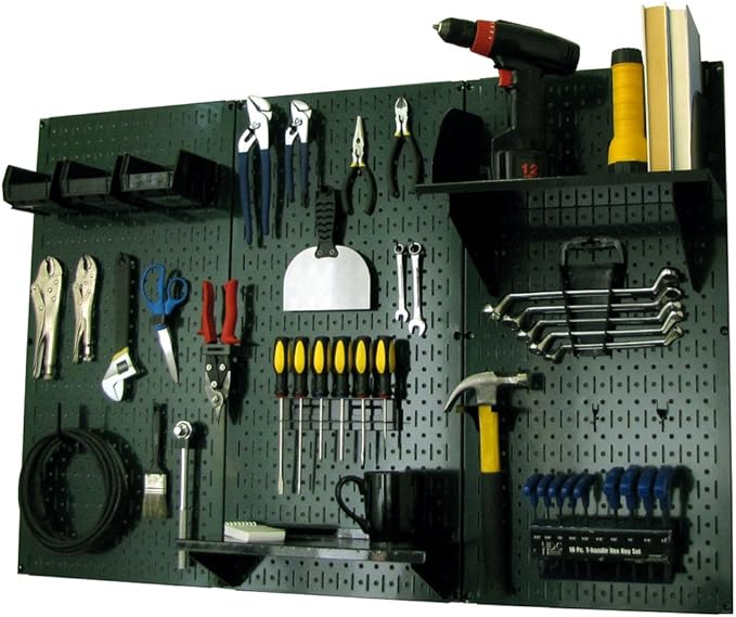 Wall Control Pegboard Organizer 4 ft. Metal Pegboard Standard Tool Storage Kit by Wall+Control