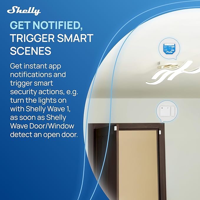 Shelly Wave Door/Window White, Z-Wave Long Range Operated Sensor, Home - Image 6