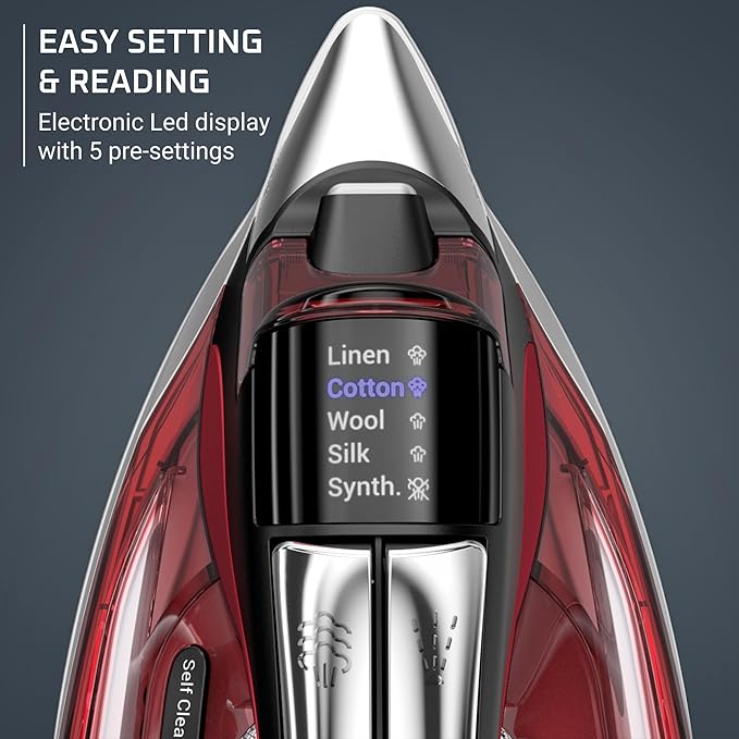 Rowenta Iron, Focus Excellence Stainless Steel Soleplate Steam Iron - Image 3
