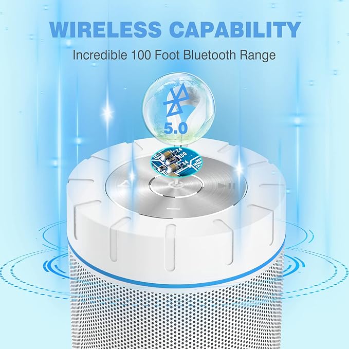 comiso X26 Bluetooth Speaker, IPX4 Waterproof Speakers 360° HD Surround Sound - Image 6