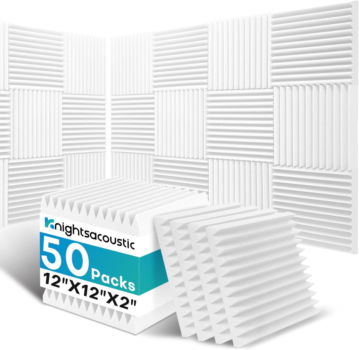 50 Pack Sound Proof Foam Panels