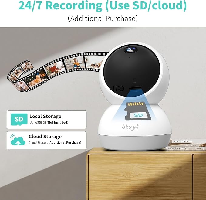 2K Indoor Security Camera, AI Human & Pet Motion, 2.4/5 GHz, 360° Pan Tilt - Image 7