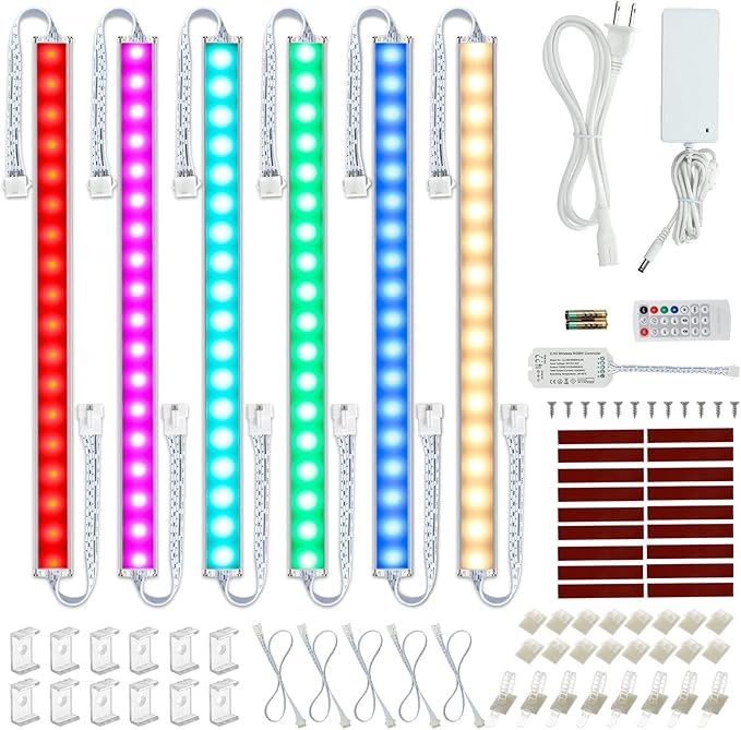 Litever Under Cabinet LED Lighting Kit. RGB Color & Bright Warm White Light. - Image 3