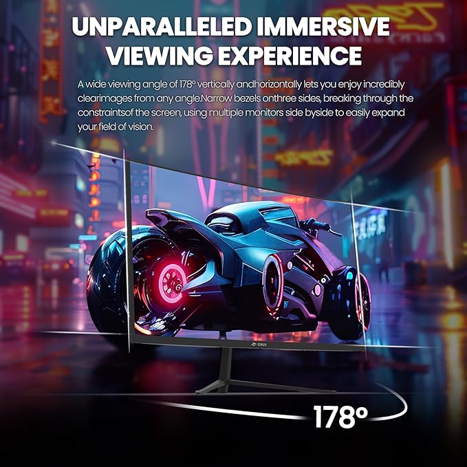 CRUA 24 Inch 200hz/180hz Curved Gaming Monitor, FHD 1080P Frameless Computer - Image 7