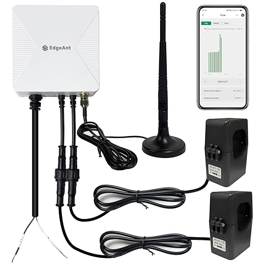 WiFi Energy Monitor with 2 * 500A Clamps, Real-Time Electricity Tracking by EdgeAnt