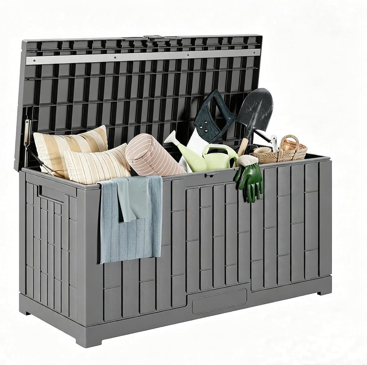 lausaint home 80 gallon resin deck box, package, main product view