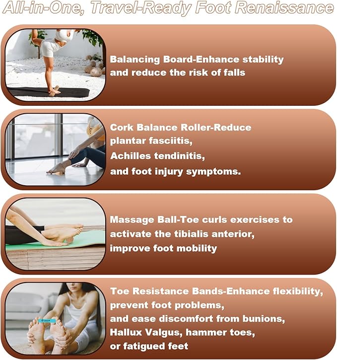 Cork Balancing Board Foot Restoration and Balance Kit - Image 3