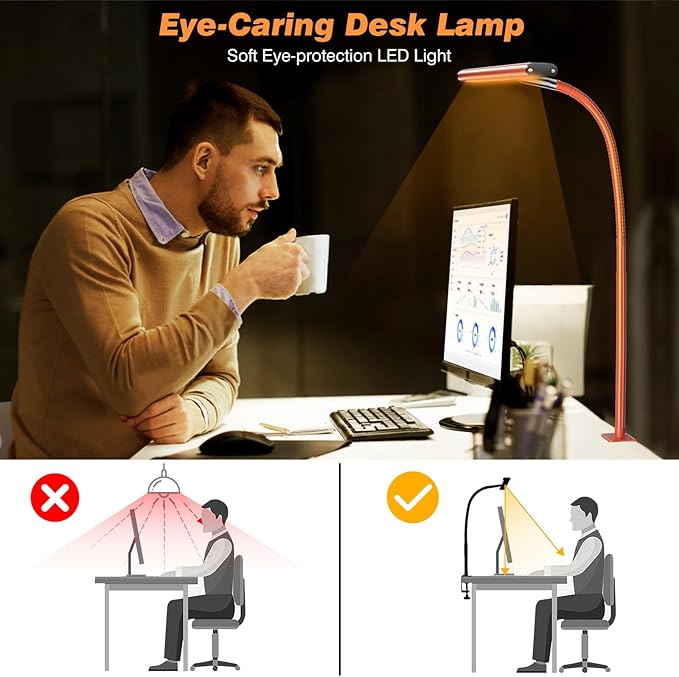 Airlonv LED Desk Lamp for Office Home, Eye-Caring Desk Light - Image 6