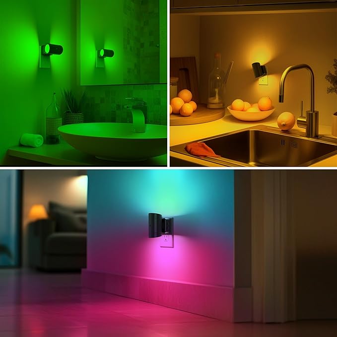 Briignite Night Lights Plug into Wall, 10-Color Changing RGB Night Light - Image 6