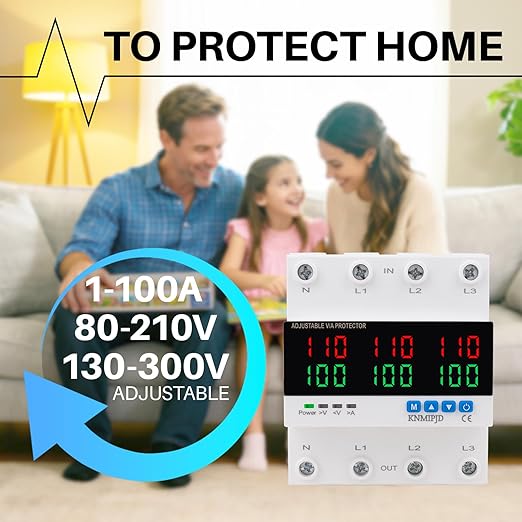 KNMIPJD Over Under Voltage Protection Device, 110V 100A Adjustable Circuit - Image 7